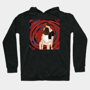 Burning on red ,drowing in blue Hoodie